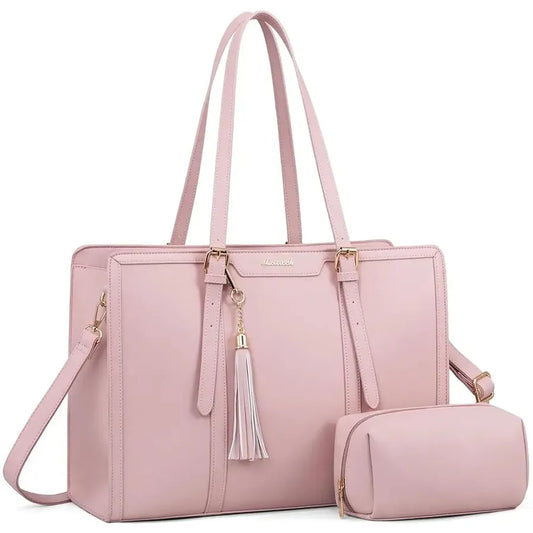 JMT-932234 Women’s Canvas Laptop Tote Bag for 15.6in Laptops – Lightweight Office Handbag