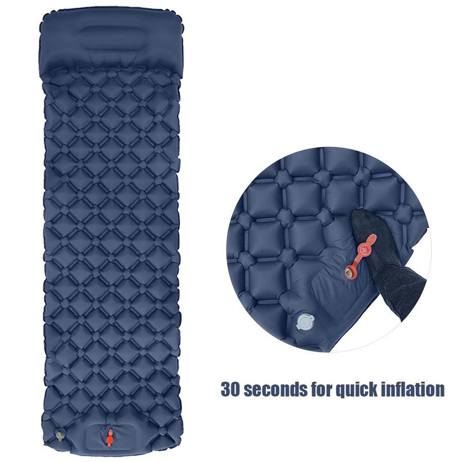 JMT-932298 Ultralight Inflatable Camping Sleeping Pad with Integrated Pillows for Hiking and Travel