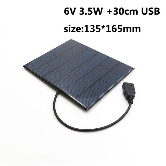 JMT-932426 Solar Panel Fan with Mobile Phone Charging Capability - 6V Options Available