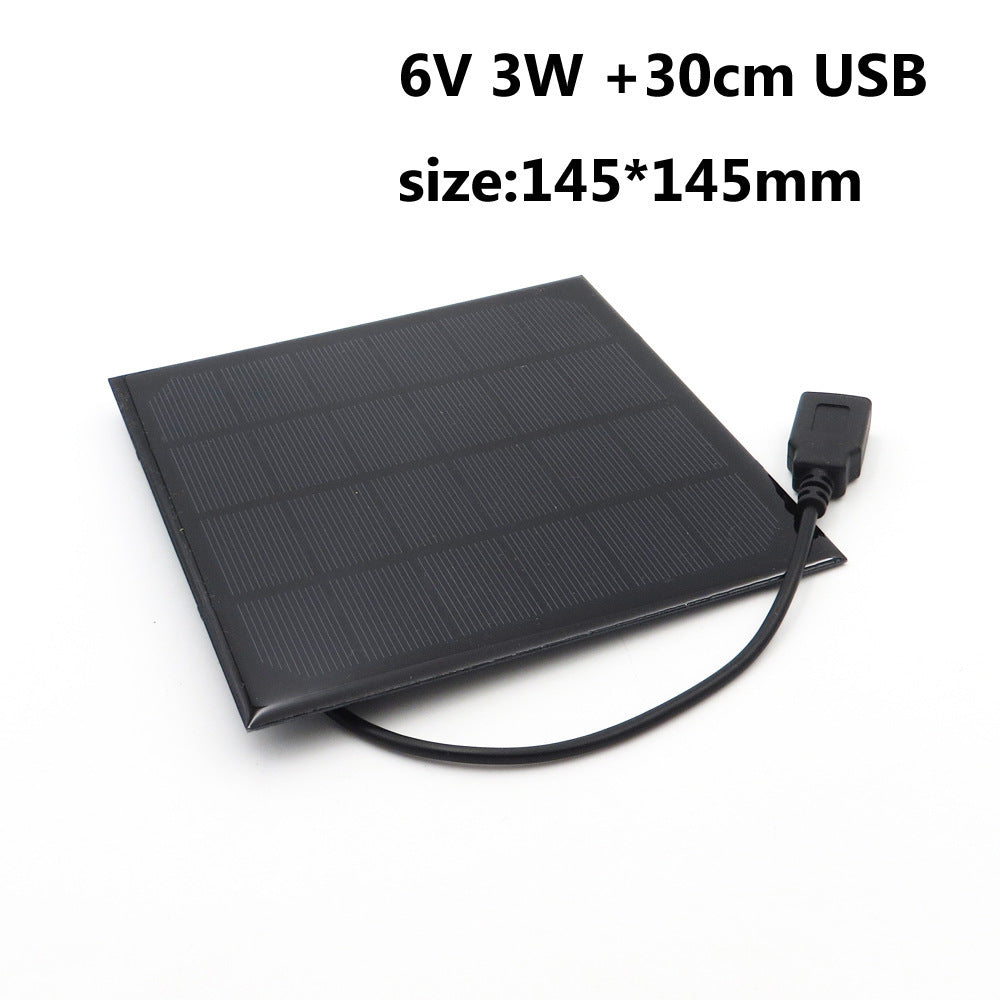 JMT-932426 Solar Panel Fan with Mobile Phone Charging Capability - 6V Options Available