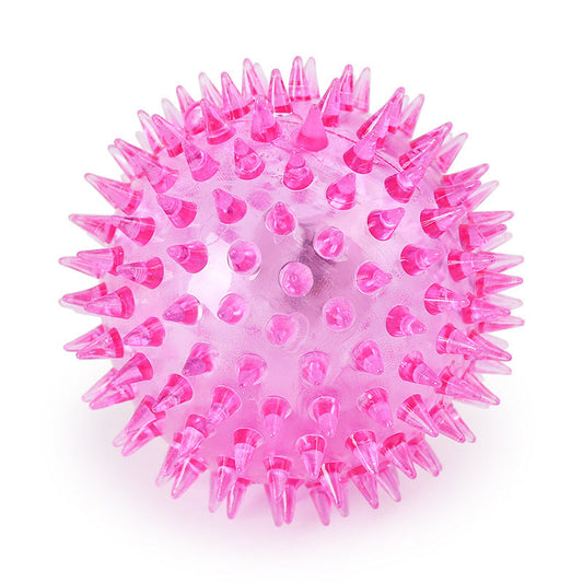 JMT-932554 Flashing Thorn Ball for Pets - Rubber, Small & Large Sizes, Multiple Colors