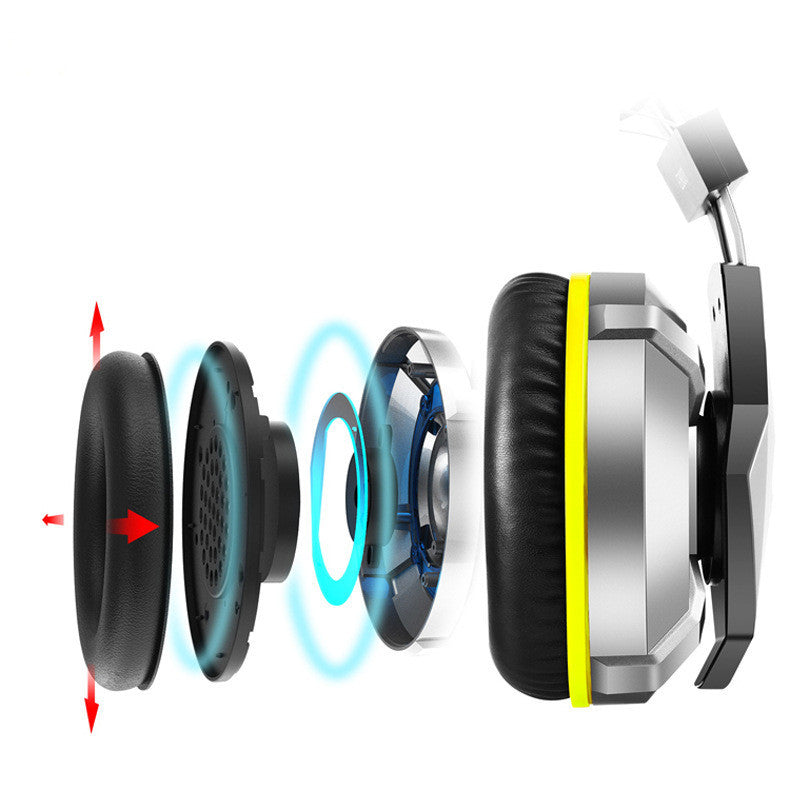 JMT-932746 Illuminated Over-Ear Gaming Headset with Omnidirectional Microphone and 3.5mm + USB Connectivity