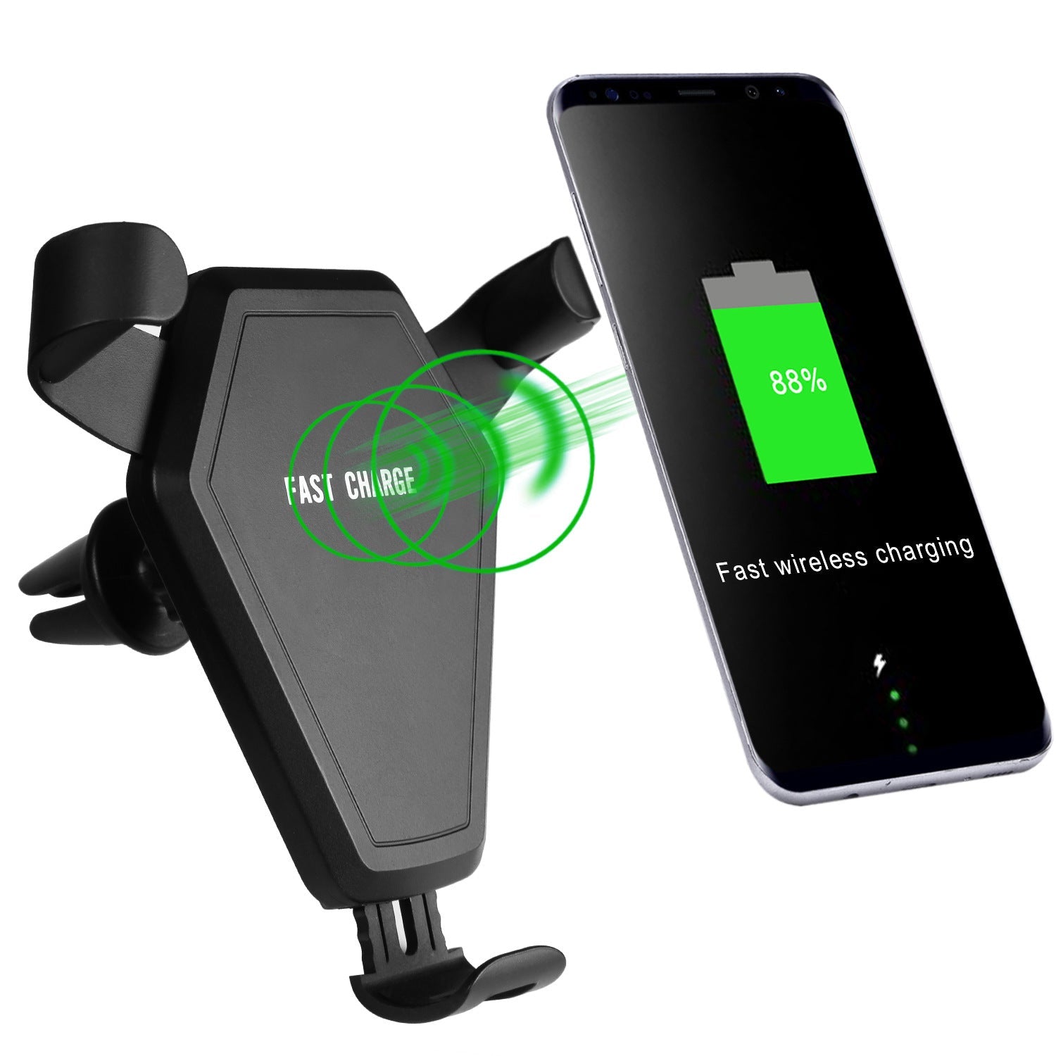 JMT-932746 Wireless Charging Pad for Devices - 1500mA Micro USB Interface - Black