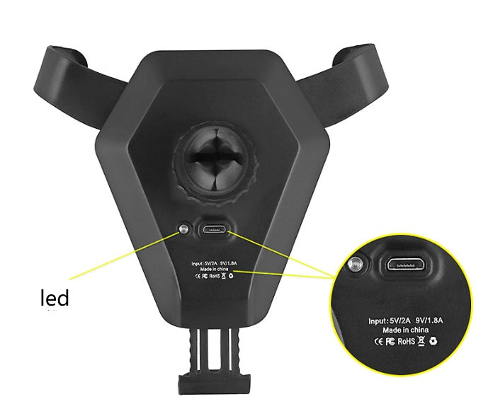 JMT-932746 Wireless Charging Pad for Devices - 1500mA Micro USB Interface - Black