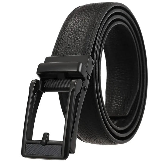 JMT-933002 Stainless Steel Adjustable Slide Buckle Men's Designer Belt with Flip Top Buckle