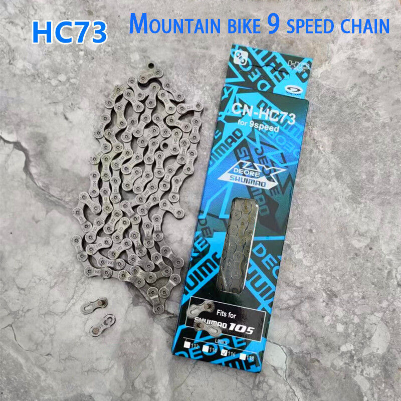 JMT-933322 9-Speed 116 Links Road Mountain Bike Chain Compatible with Shimano SRSAM