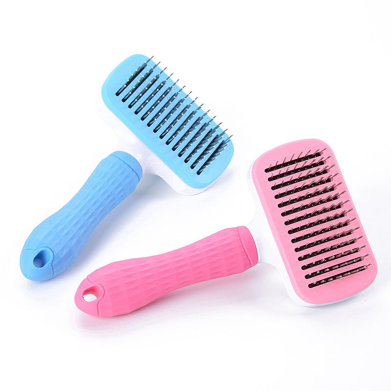 JMT-933642 Self-Cleaning Thick Needle Pet Grooming Comb for Cats and Dogs