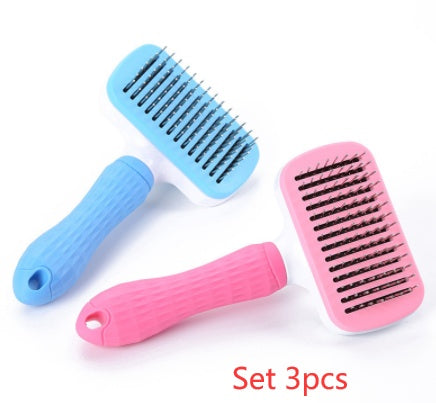 JMT-933642 Self-Cleaning Thick Needle Pet Grooming Comb for Cats and Dogs