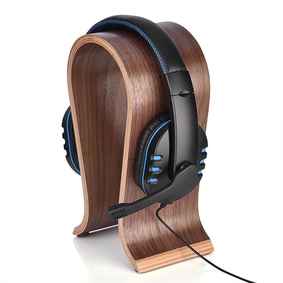 JMT-933898 Bluetooth Wooden Headset Stand for Earphone Storage and Organization
