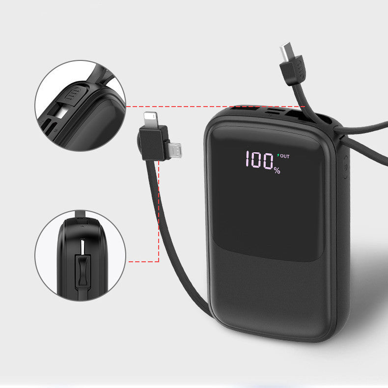 JMT-933898 Compact 10000mAh Multi-USB Power Bank in Black, White, and Green with Polymer Lithium Battery