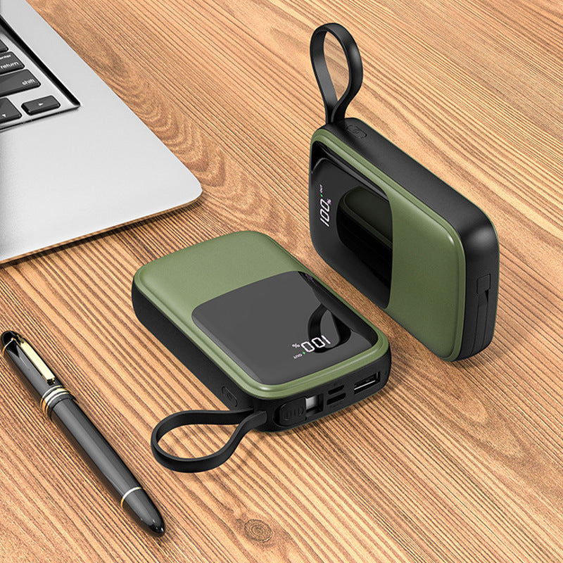 JMT-933898 Compact 10000mAh Multi-USB Power Bank in Black, White, and Green with Polymer Lithium Battery