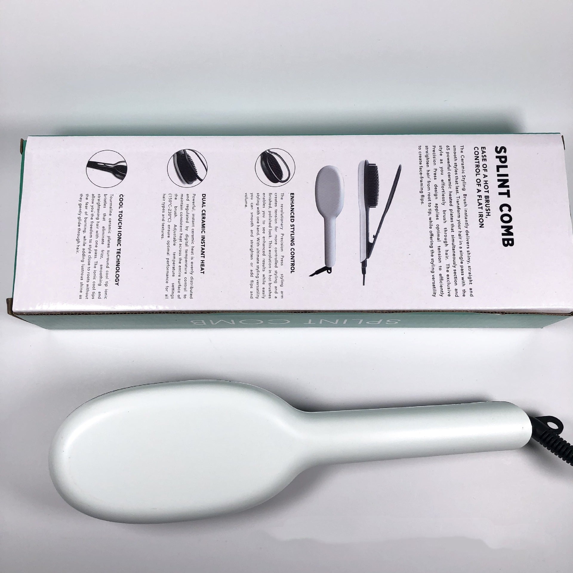 JMT-934538 Dual-Use Hair Straightening and Curling Comb with Tourmaline Ceramic Temperature Control