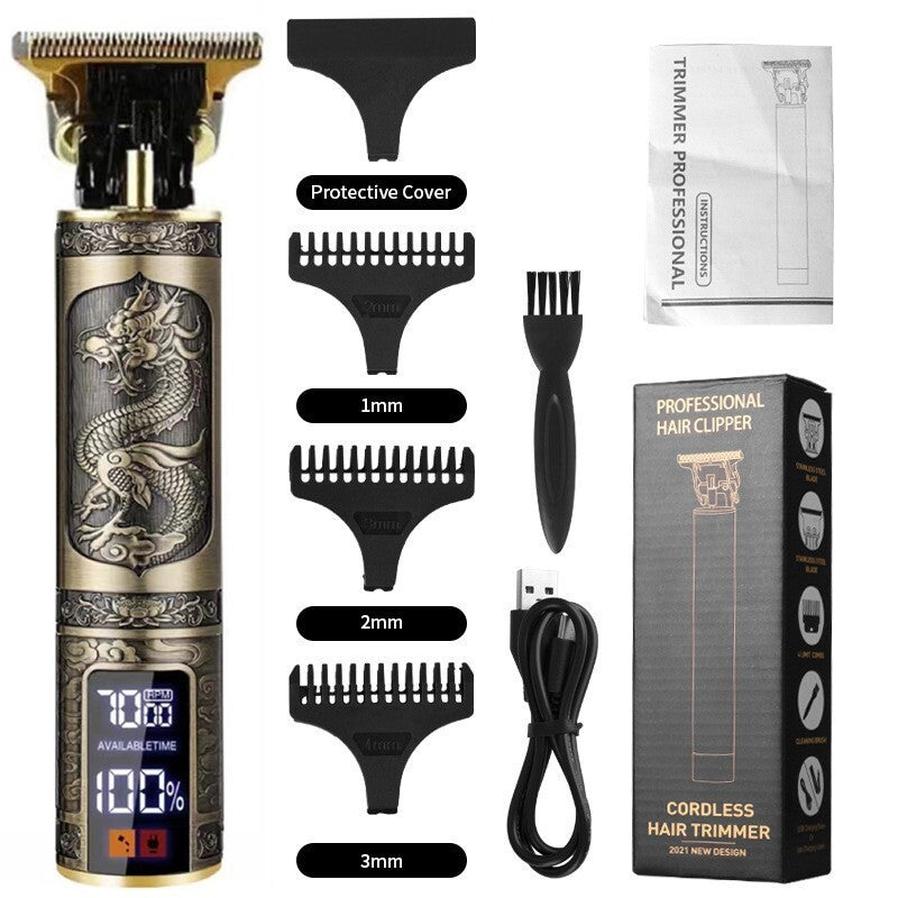 JMT-934794 Cordless Rechargeable Hair Clipper for Men with Washable Blades and LED Display