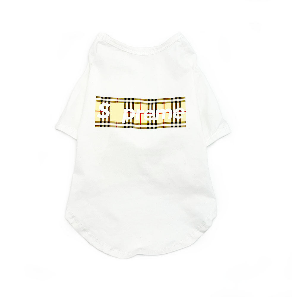 JMT-935178 Summer Cotton Short Sleeve Dog T-Shirt Available in Black and White, Sizes S-XXL