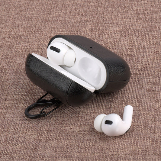 JMT-935370 Leather Wireless Bluetooth Earphone Protector Case Compatible with iPhone - Solid Color Options Available