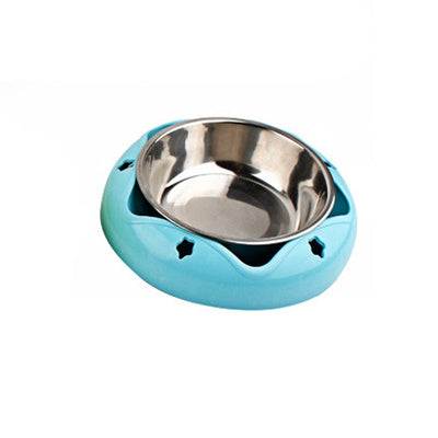 JMT-935882 Stainless Steel Pet Bowl with Colorful PP Base – 18.1 cm Diameter, 4 cm Height