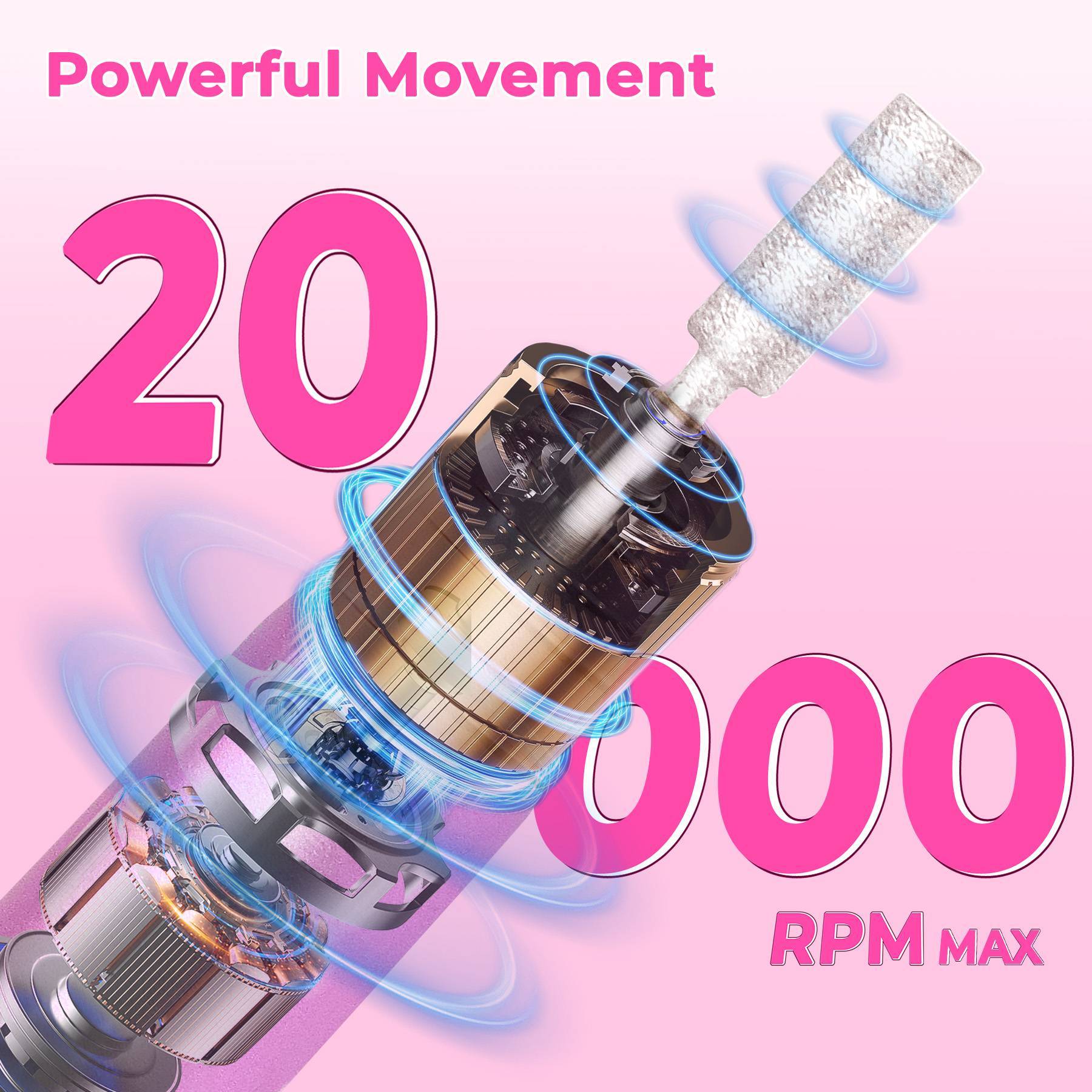 JMT-936010 Portable Electric Nail Drill for Manicure and Pedicure with 6 Bits