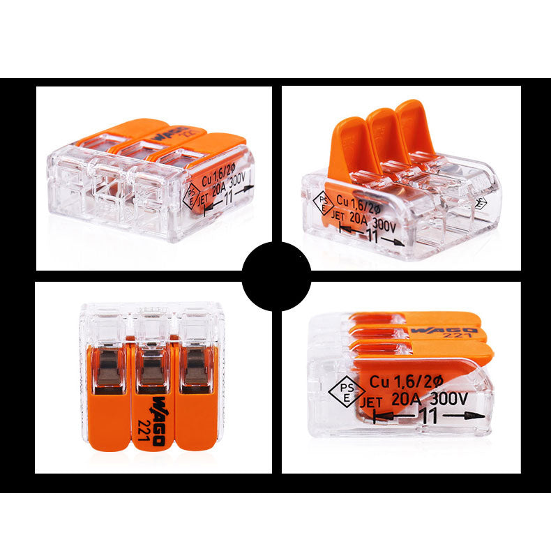 JMT-936010 WAGO Wire Connector, 32A, 450V, Flame-Retardant Shell, for Multi-Strand and Single-Strand Wires