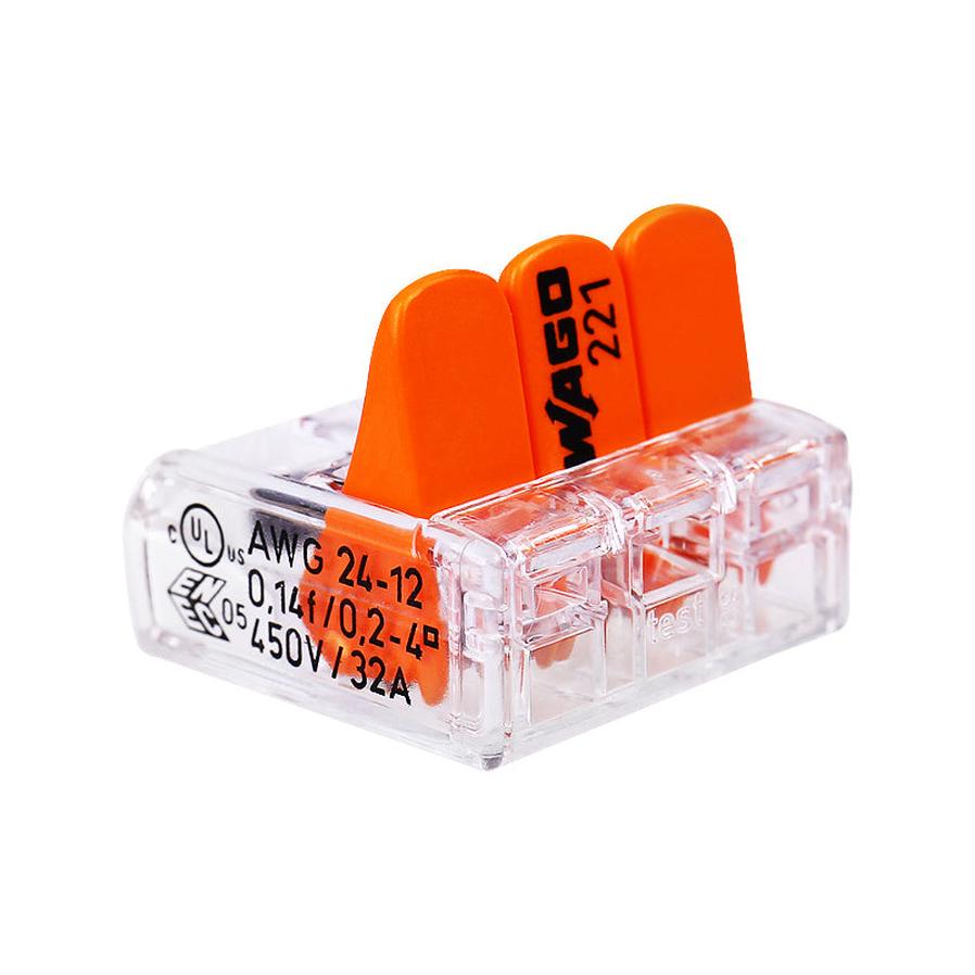 JMT-936010 WAGO Wire Connector, 32A, 450V, Flame-Retardant Shell, for Multi-Strand and Single-Strand Wires
