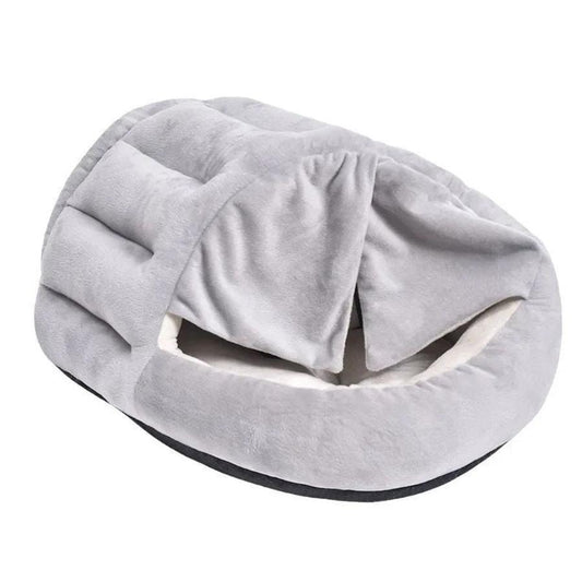 JMT-936010 Warm Velvet Cat Nest with Semi-Closed Design for Winter - 50x40cm, Soft Plush and PP Cotton