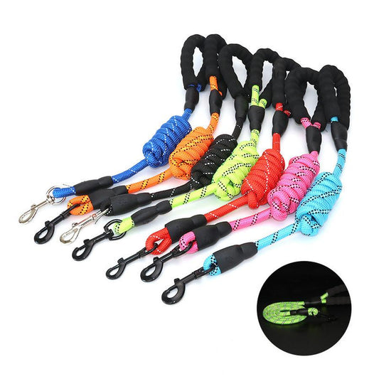 JMT-936202 Reflective Nylon Round Traction Rope for Dogs - Multiple Sizes and Colors Available