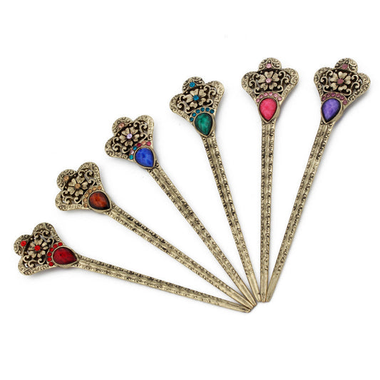 JMT-936394 Retro Geometric Alloy Hairpin Hair Accessories in Bright Colors