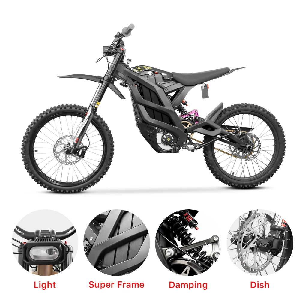JMT-936458 High Performance Electric Off-Road Dirt Bike for Adults - Professional Sports Electric Dirt Bike , Top Speed 27.9 mph