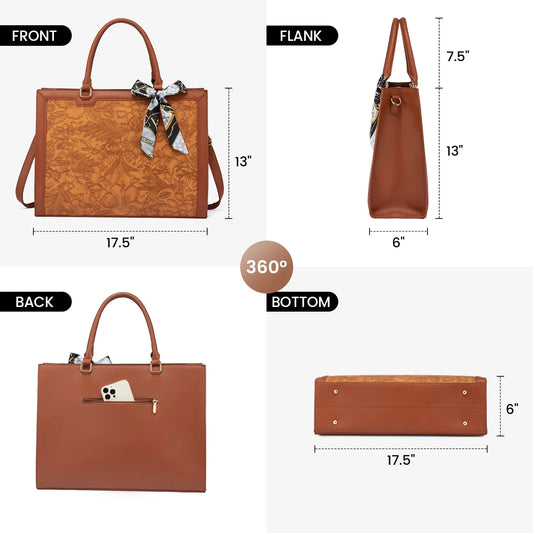JMT-936522 15.6 Inch Women's Computer Tote Bag - Stylish Handbag and Business Briefcase for Laptops