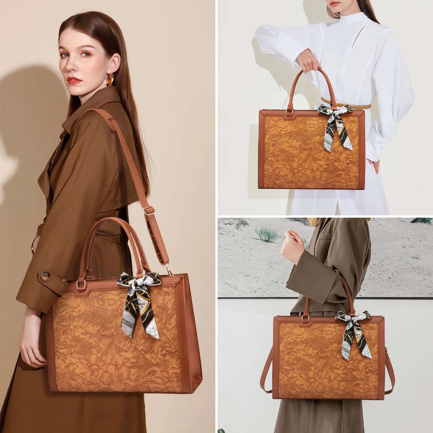 JMT-936522 15.6 Inch Women's Computer Tote Bag - Stylish Handbag and Business Briefcase for Laptops