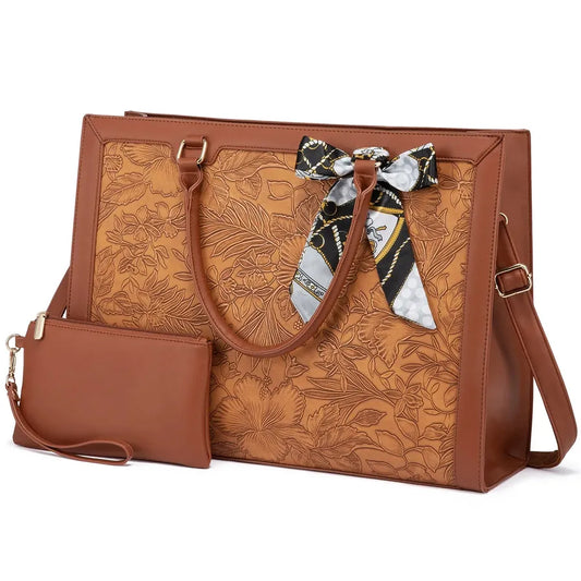 JMT-936522 15.6 Inch Women's Computer Tote Bag - Stylish Handbag and Business Briefcase for Laptops