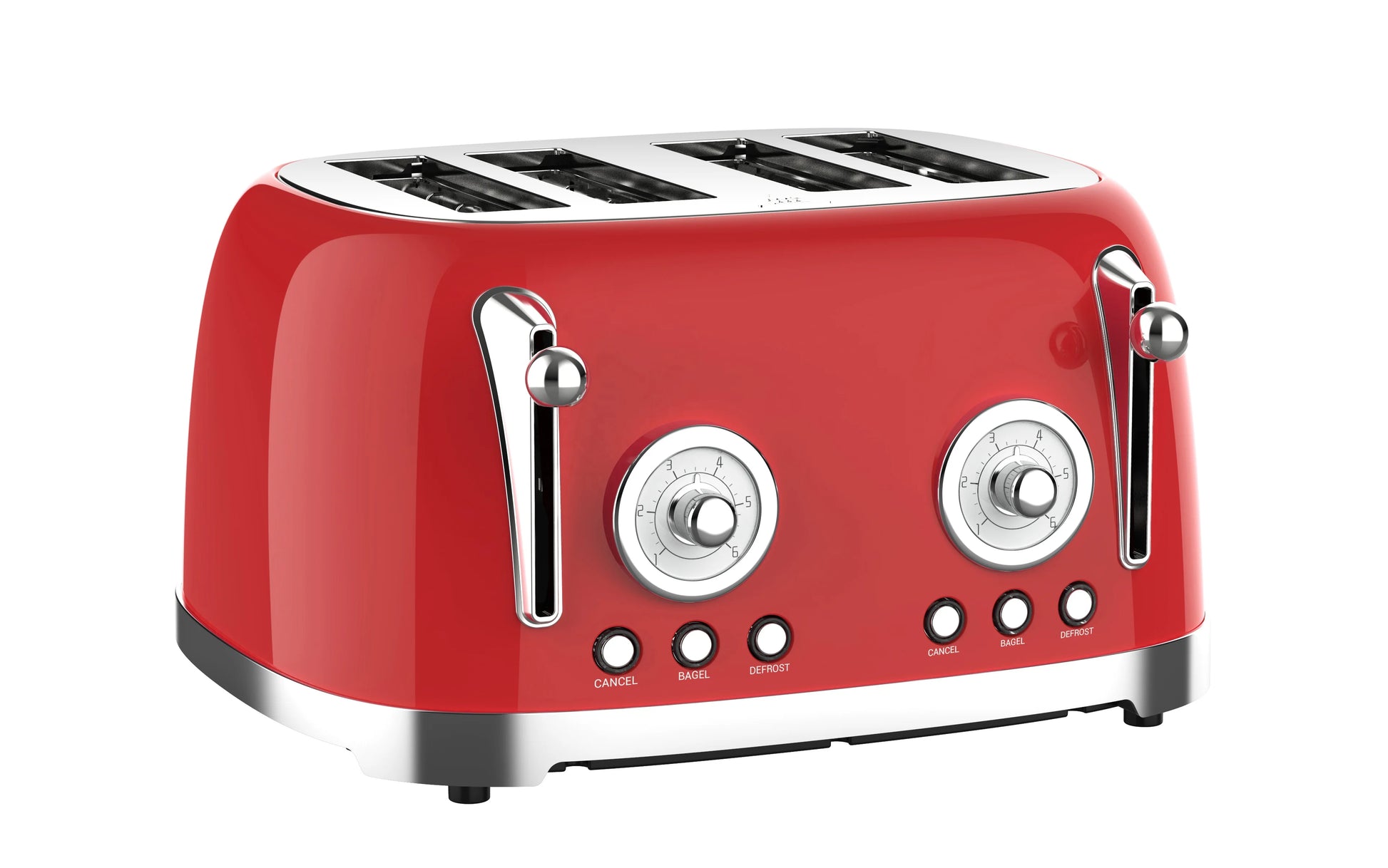 JMT-936522 Stainless Steel 4-Slice Retro Electric Bread Toaster for Sandwiches