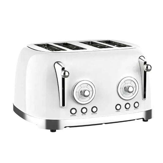 JMT-936522 Stainless Steel 4-Slice Retro Electric Bread Toaster for Sandwiches