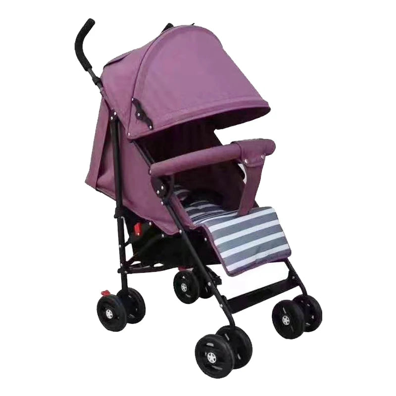 JMT-936714 Lightweight Durable Baby Stroller with Comfortable Mechanical Backrest - Available in Red, Purple, Green, and Gray