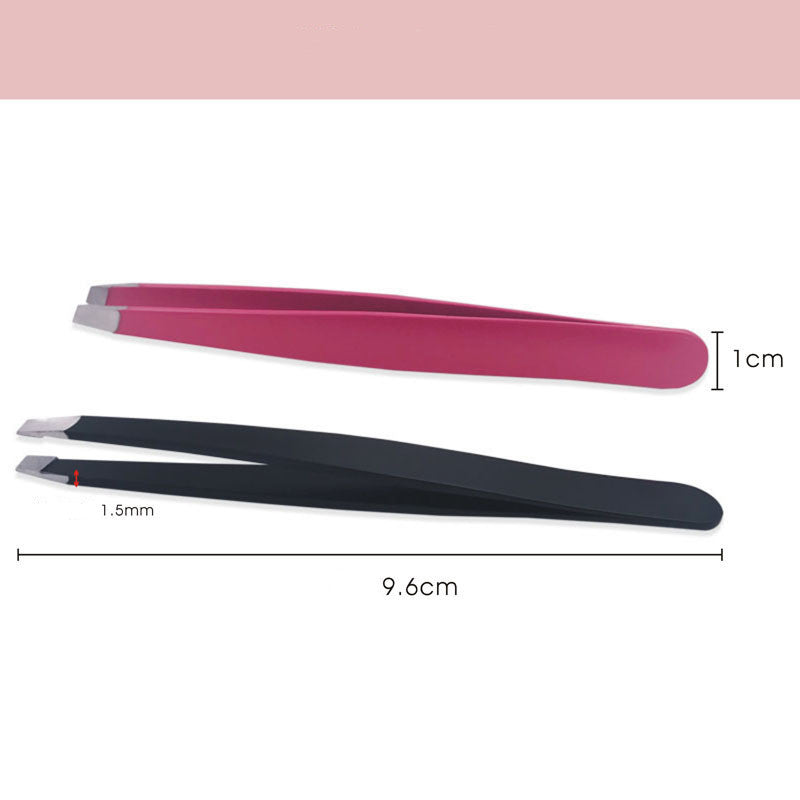 JMT-936842 Stainless Steel Eyebrow Trimming Clip Set in Black, Rose Red, and Silver Finishes