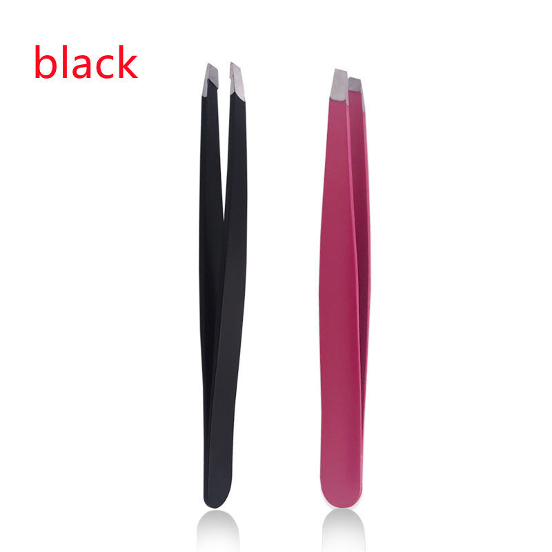 JMT-936842 Stainless Steel Eyebrow Trimming Clip Set in Black, Rose Red, and Silver Finishes