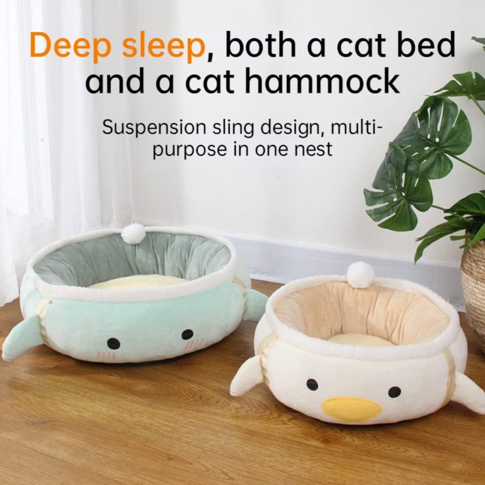 JMT-937162 Dinosaur and Chick Shaped Cat Bed - Versatile Hammock and Sofa for Small Cats and Dogs