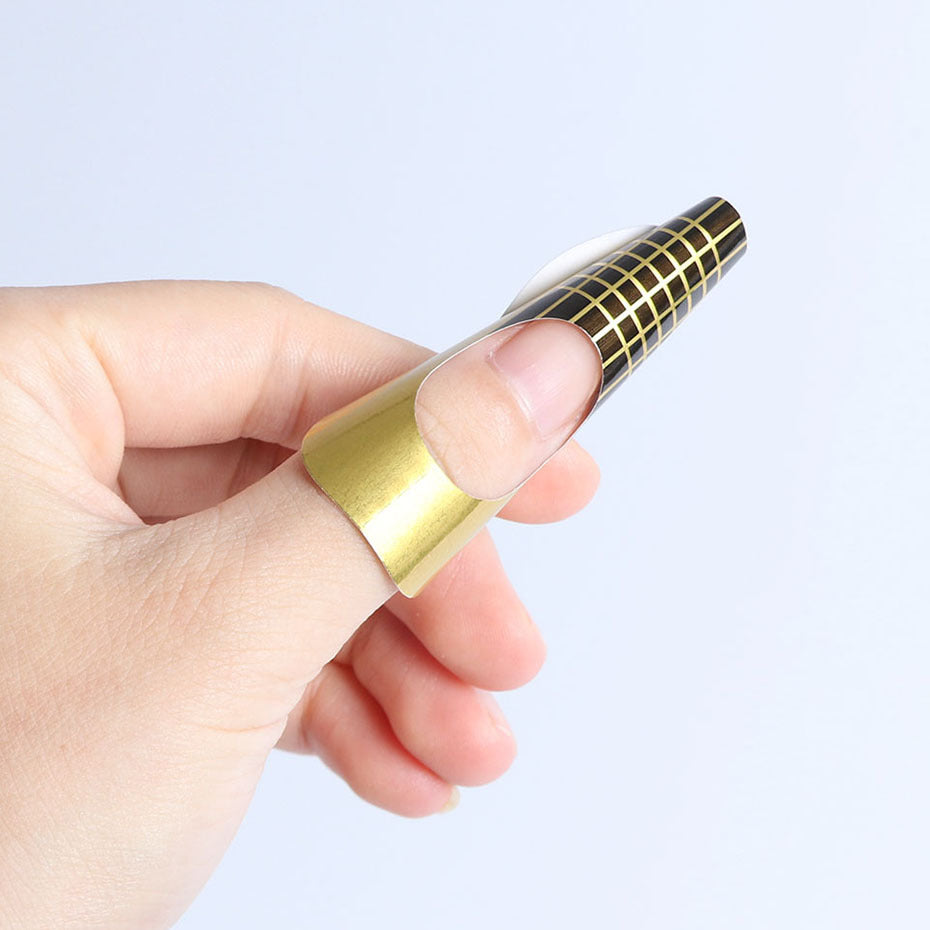 JMT-937162 Horseshoe-Shaped Golden Paper Trays for Nail Art - 500 Pieces Roll