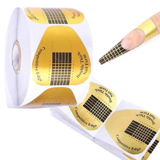 JMT-937162 Horseshoe-Shaped Golden Paper Trays for Nail Art - 500 Pieces Roll