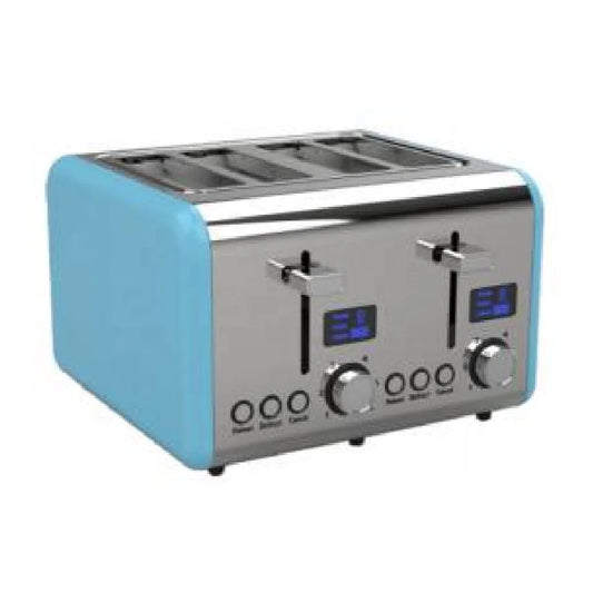 JMT-937674 4-Slice Electric Toaster with LED Countdown Display and Removable Crumb Tray