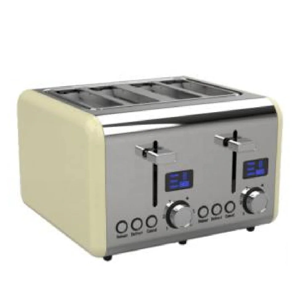 JMT-937674 4-Slice Electric Toaster with LED Countdown Display and Removable Crumb Tray