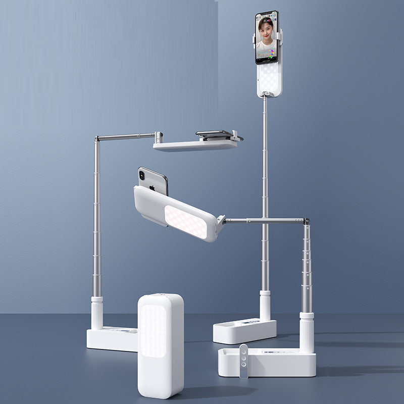 JMT-937866 Adjustable Lazy Bracket Desktop Phone Holder in White for Convenient Viewing
