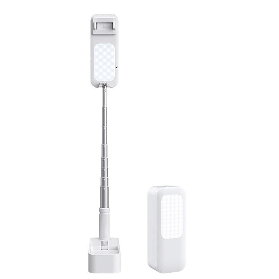 JMT-937866 Adjustable Lazy Bracket Desktop Phone Holder in White for Convenient Viewing