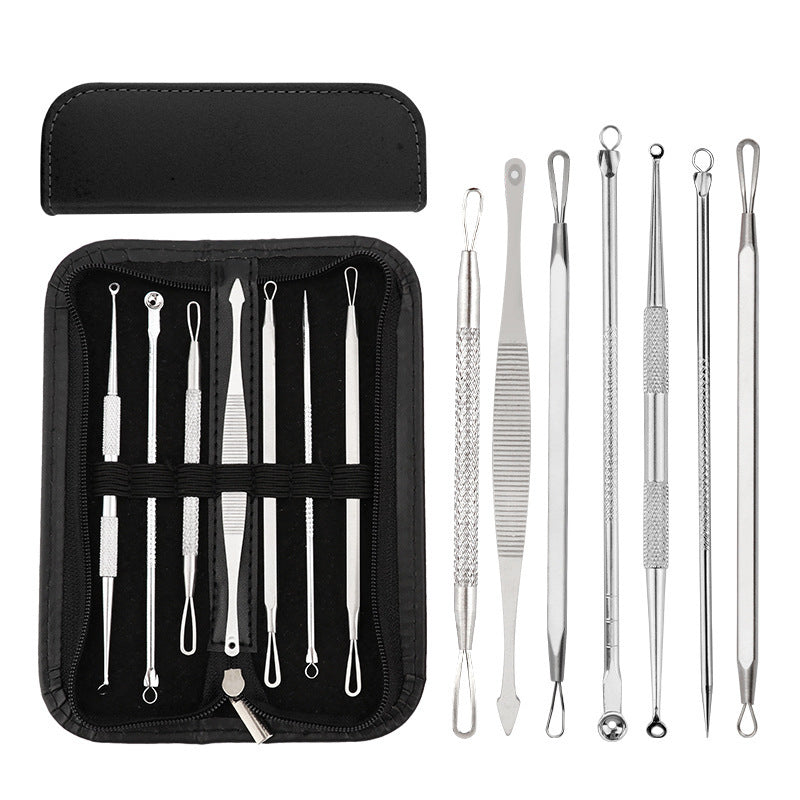 JMT-937994 Stainless Steel Seven-Piece Acne Treatment Tool Set for Facial Care