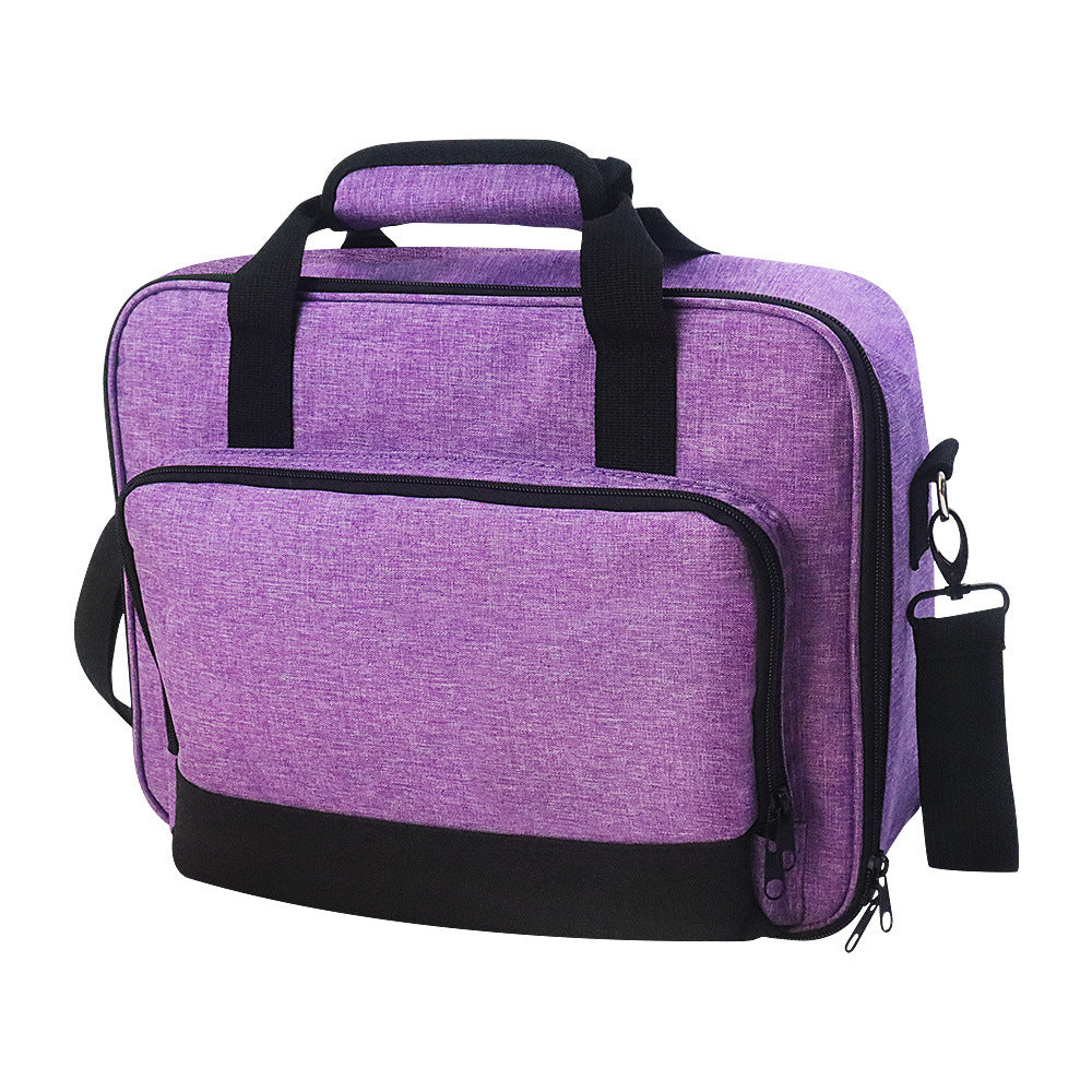JMT-938186 Gray Polyester Handbag for Projector Storage, 14x11x4in, Supports Up to 20kg