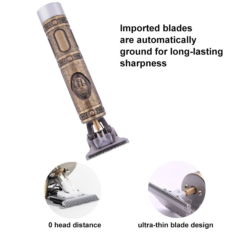 JMT-938250 Buddha Head Electric Pushing Shear with Lithium Battery - Versatile Hair Clipper for Precision Grooming