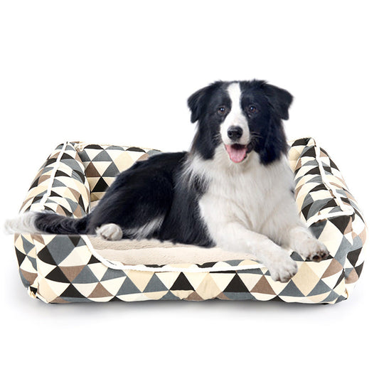 JMT-938314 Cotton Printed Dog Cushion with Standing Dog Design - Available in Three Sizes