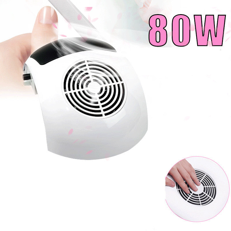 JMT-938314 Japanese Style Nail Vacuum Cleaner – Compact Design in White and Pink, 220V/110V Compatibility