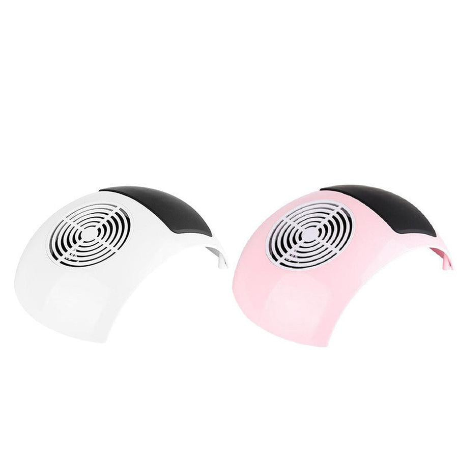 JMT-938314 Japanese Style Nail Vacuum Cleaner – Compact Design in White and Pink, 220V/110V Compatibility