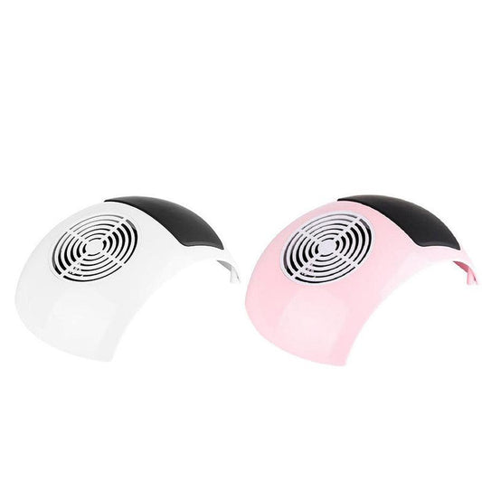 JMT-938314 Japanese Style Nail Vacuum Cleaner – Compact Design in White and Pink, 220V/110V Compatibility
