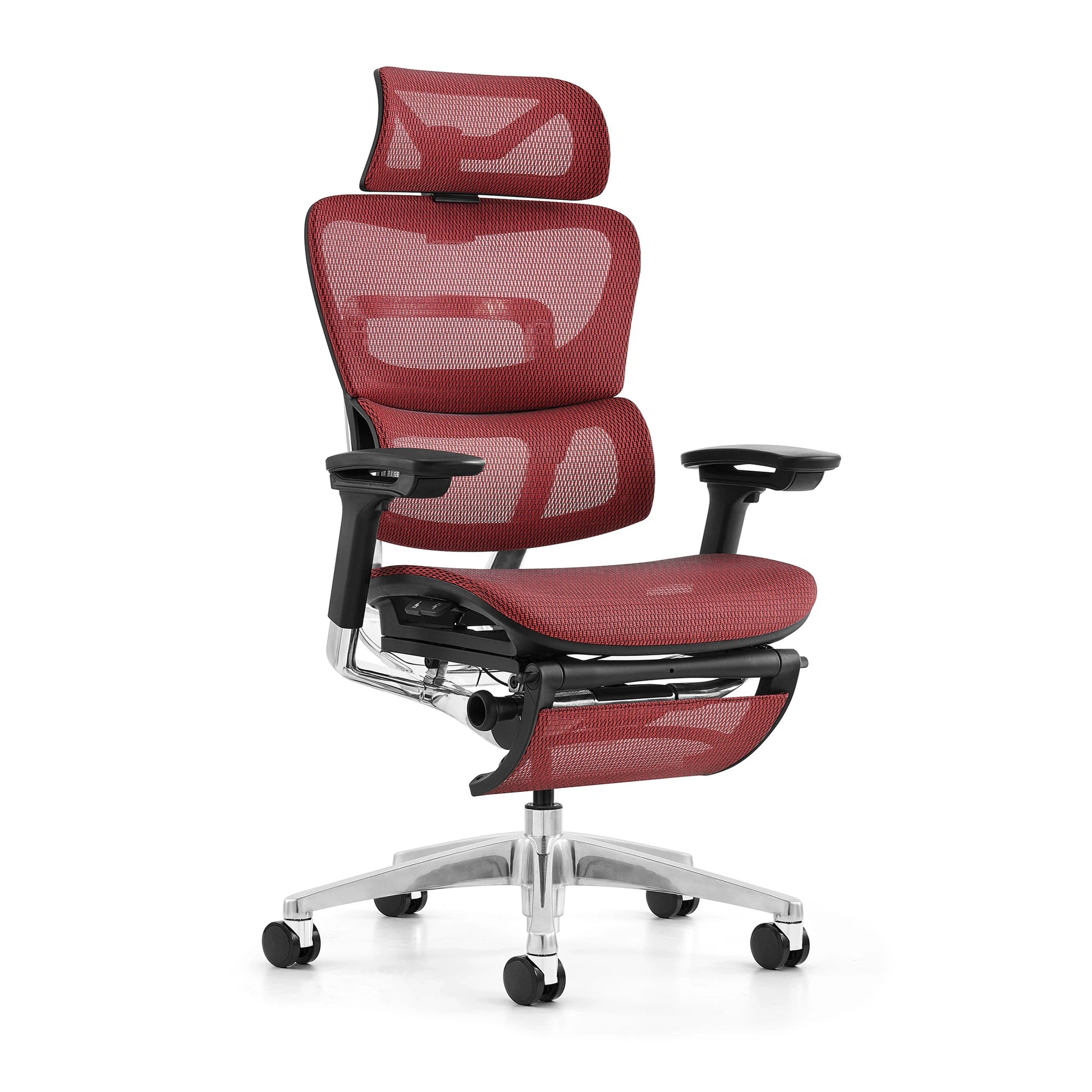 JMT-938762 Ergonomic High Back Office Chair with Adjustable Headrest and Swivel Nylon Mesh Design